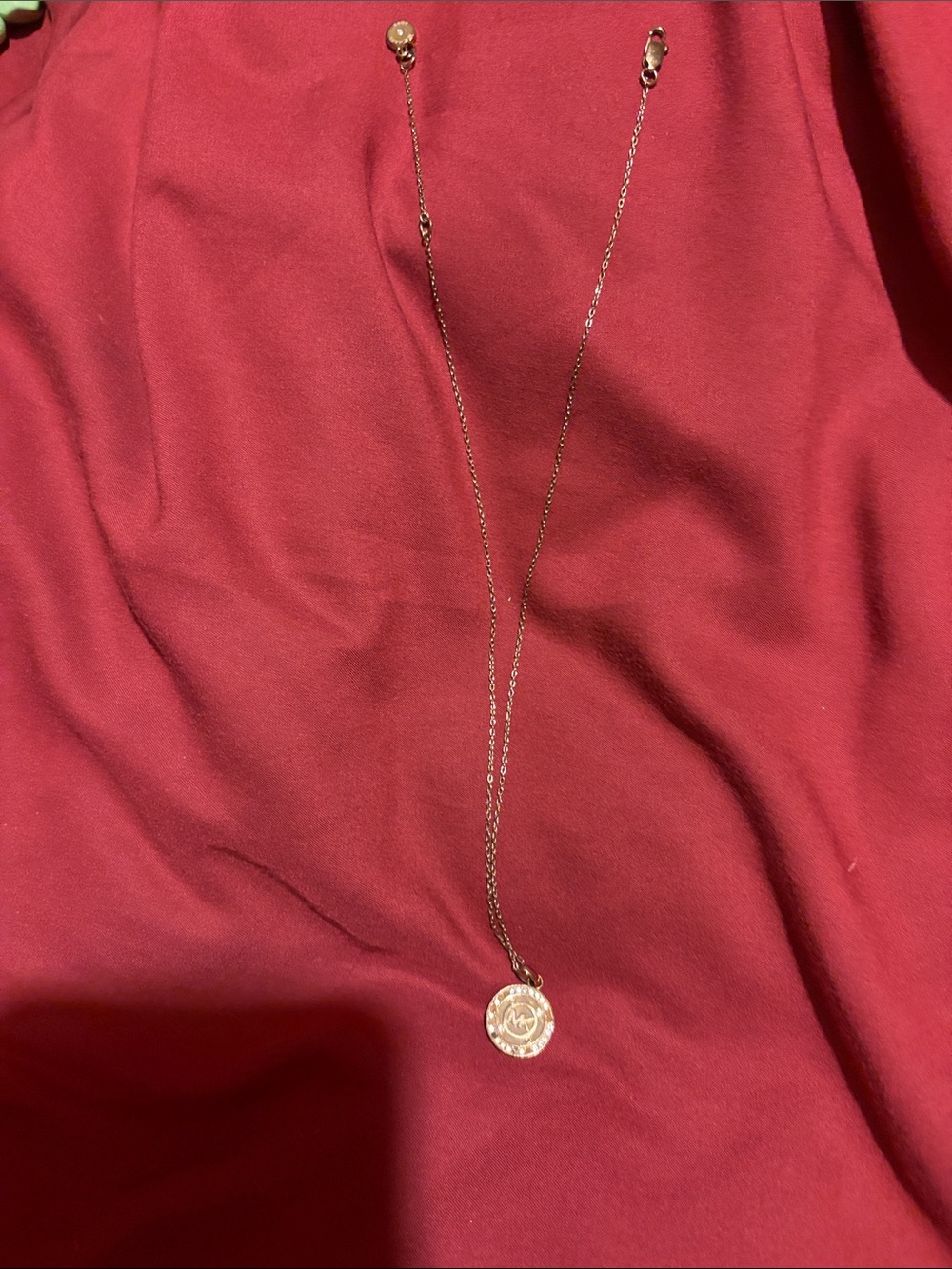 Michael Kors Gold Medallion Pendant Necklace